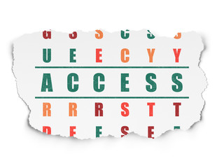 Security concept: Access in Crossword Puzzle