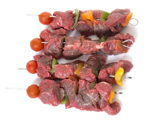 beef .skewers in studio