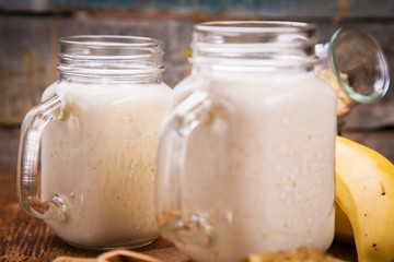 healthy breakfast with yogurt