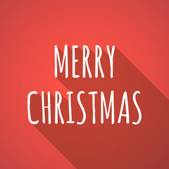 Long shadow illustration of    the text MERRY CHRISTMAS