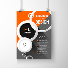 Business brochure background. Circles Layer template , vector