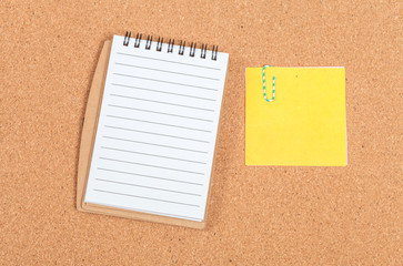 Fototapeta premium book note on cork board