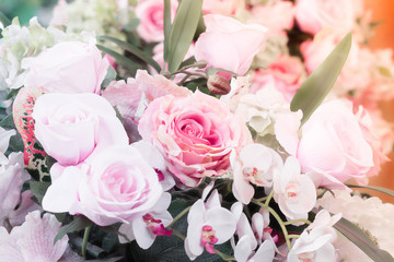 Vintage roses background.