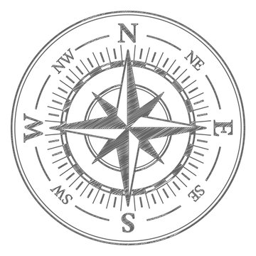 Compass scribble icon