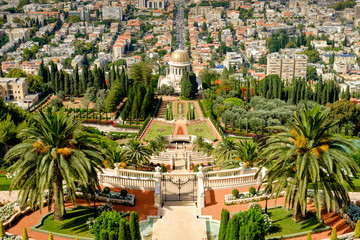 Bahai Gardens in Haifa Israel.