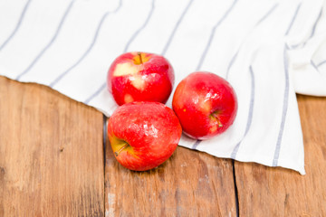 Red Apple on Wood