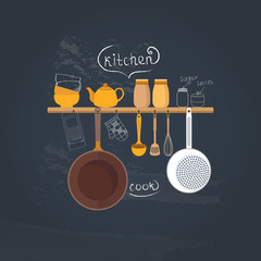 Set of kitchen utensils