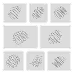 set of monochrome icons with Springs for your design