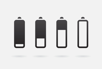 Vector Battery Accumulator Charge Icon or Symbol Set