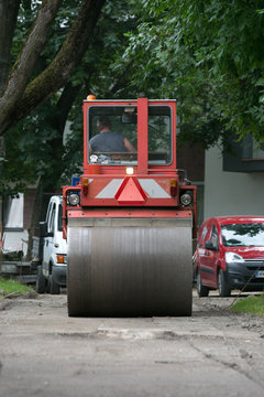 road construction roller

