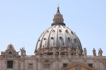 Fototapeta na wymiar Vatican city. Basilica. Fragments of St. Peter's Square. Italy, Rome.