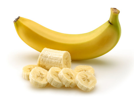 Banana with sliced banana