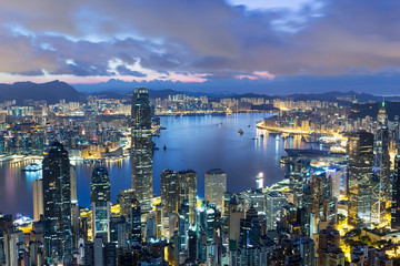 Fototapeta na wymiar Hong Kong at morning