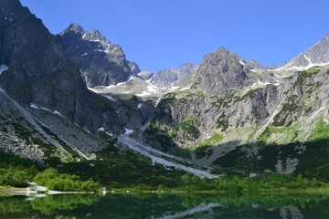 Fototapeta premium Tatry Słowackie, szczyty wokół Zielonego Stawu Kieżmarskiego