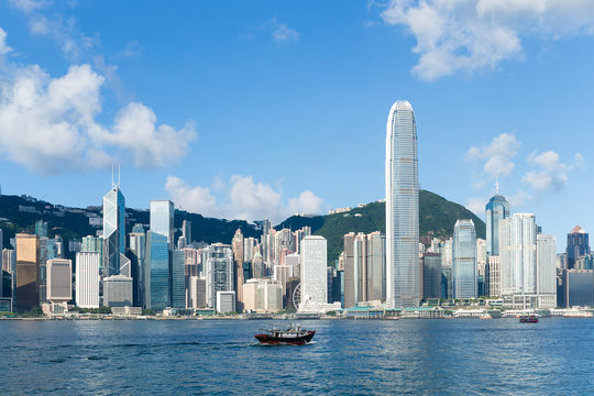 Hong Kong skyline at day time