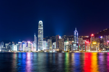 Fototapeta premium Hong Kong skyline at night