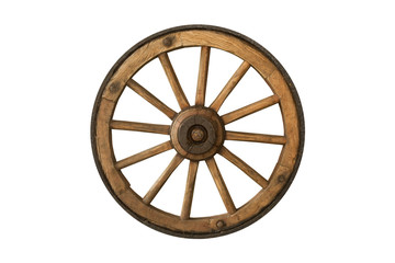 brown old wooden wheel