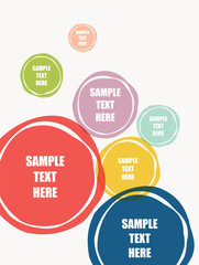 abstract colorful round shape text banner design vector
