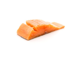 Fresh Salmon on white
