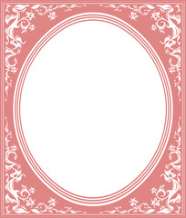 Ornate pink frame decoration with space for text - 115704080