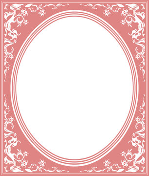 Ornate pink frame decoration with space for text