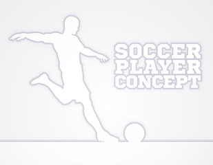 Soccer Football Player Concept Silhouette