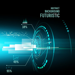 Futuristic interface, HUD,  imfographics ,vector 