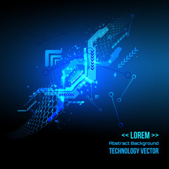 Technology futuristic digital background, Vector illustration