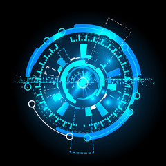 Futuristic interface, HUD,  vector background