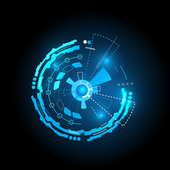 Futuristic interface, HUD,  vector background