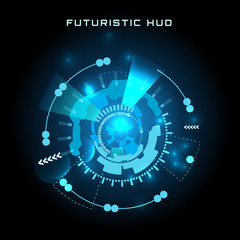 Futuristic interface, HUD,  vector background