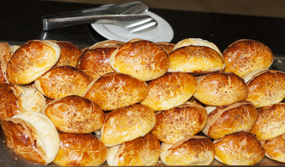 Assortment of baked bread photo
