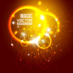 Vector Glossy Sphere. Magic circle. vector