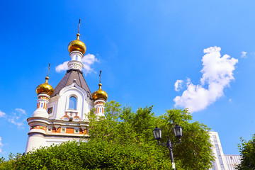 Fototapeta na wymiar yekaterinburg church zlatoust