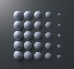3D balls abstract composition