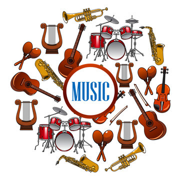 Collection of sound equipment or music instruments
