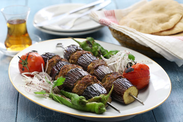 eggplant kebab, patlican kebab, Turkish cuisine
