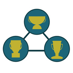 trophy icon and vector