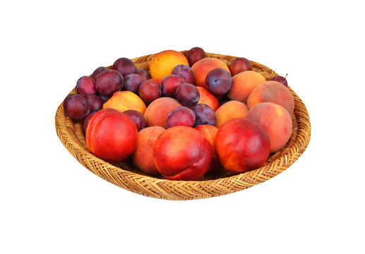 Fruits in wattled basket