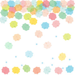 パステルカラーの傘　背景