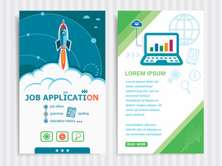 Project Job application concepts and Set of Banners.