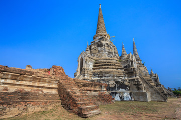 Fototapeta premium Pagoda and Stupa temple in ancient city