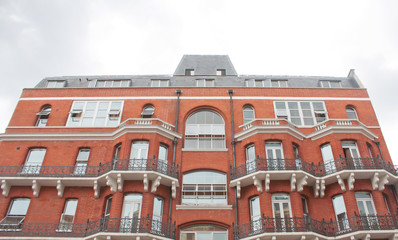 Fototapeta premium Red brick building in british style