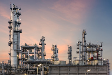 Fototapeta na wymiar Oil Industry Refinery factory at Sunset, Petroleum