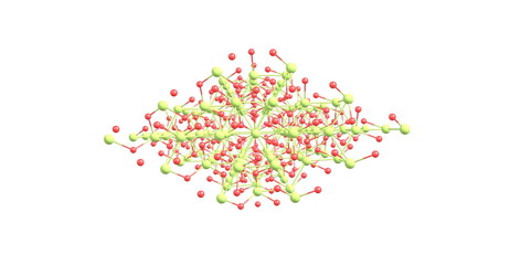 Corundum molecular structure isolated on white