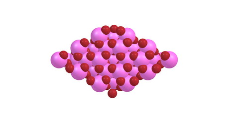 Corundum molecular structure isolated on white