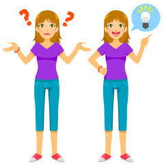 girl with a problem and with a solution