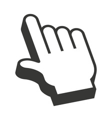 Computer mouse hand pointer isolated icon design