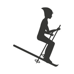 snow ski isolated icon design