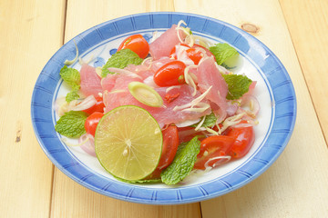 Spicy Tuna Salad with herbs
